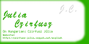 julia czirfusz business card